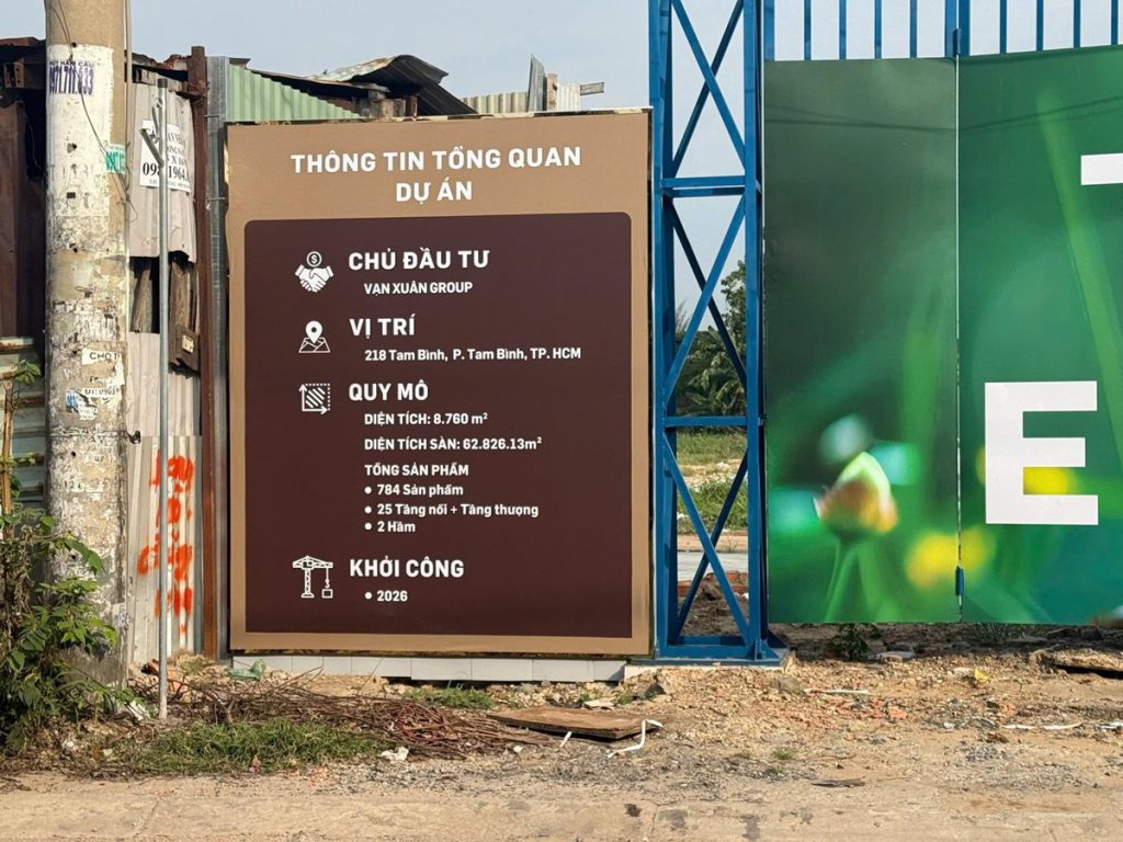 Bảng thông tin tổng quan dự án tại công trường