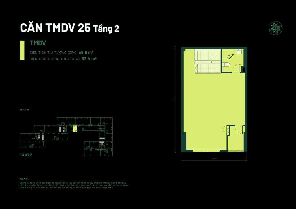 Căn TMDV 25 – tầng 2